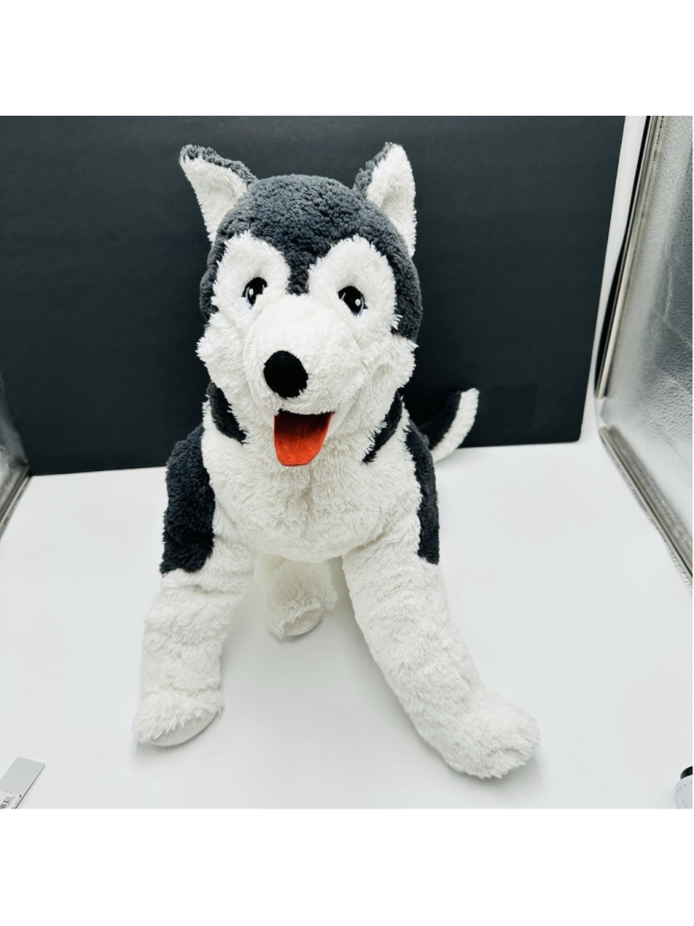 IKEA Livlig Siberian Husky Dog Large Plush Soft Toy 22” Stuffed Animal Read
